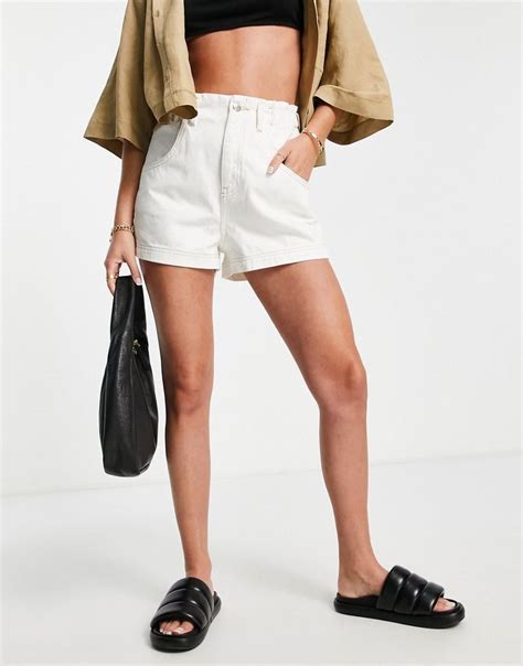 topshop denim shorts|white denim shorts topshop.